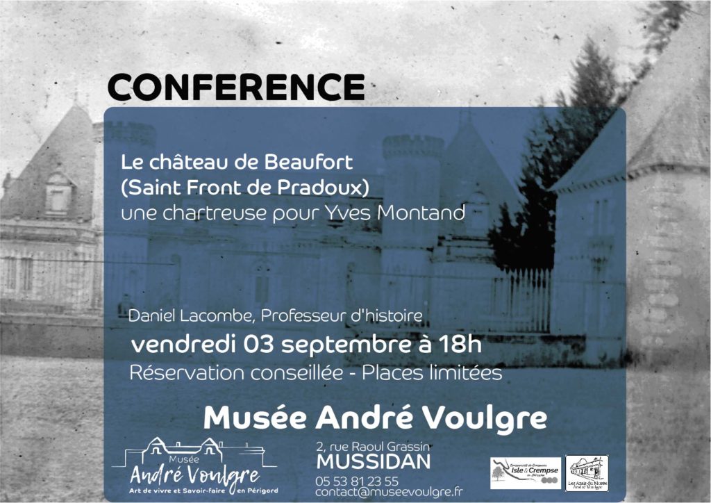 Affiche de la conférence sur le château de Beaufort