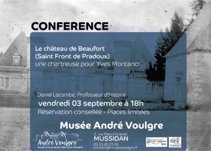 Affiche de la conférence sur le château de Beaufort